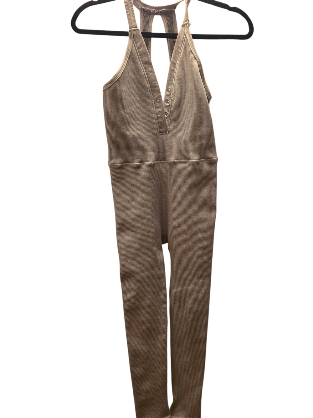 free people  Sleeveless Ribbed One-Piece Bodysuit in gray size xs